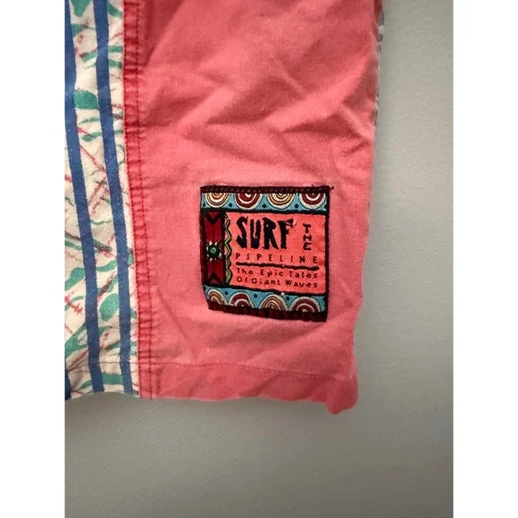 Vintage Gitano Boys Surf Swim Board Shorts Trunks Youth M 8/10 90s Tropical - Picture 2 of 5